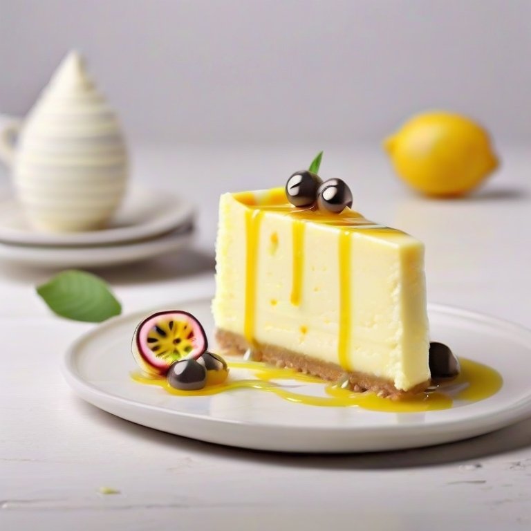 Citroncheesecake med passionsfrukt