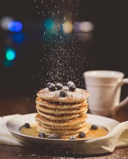 Amerikanska pannkakor med blåbär